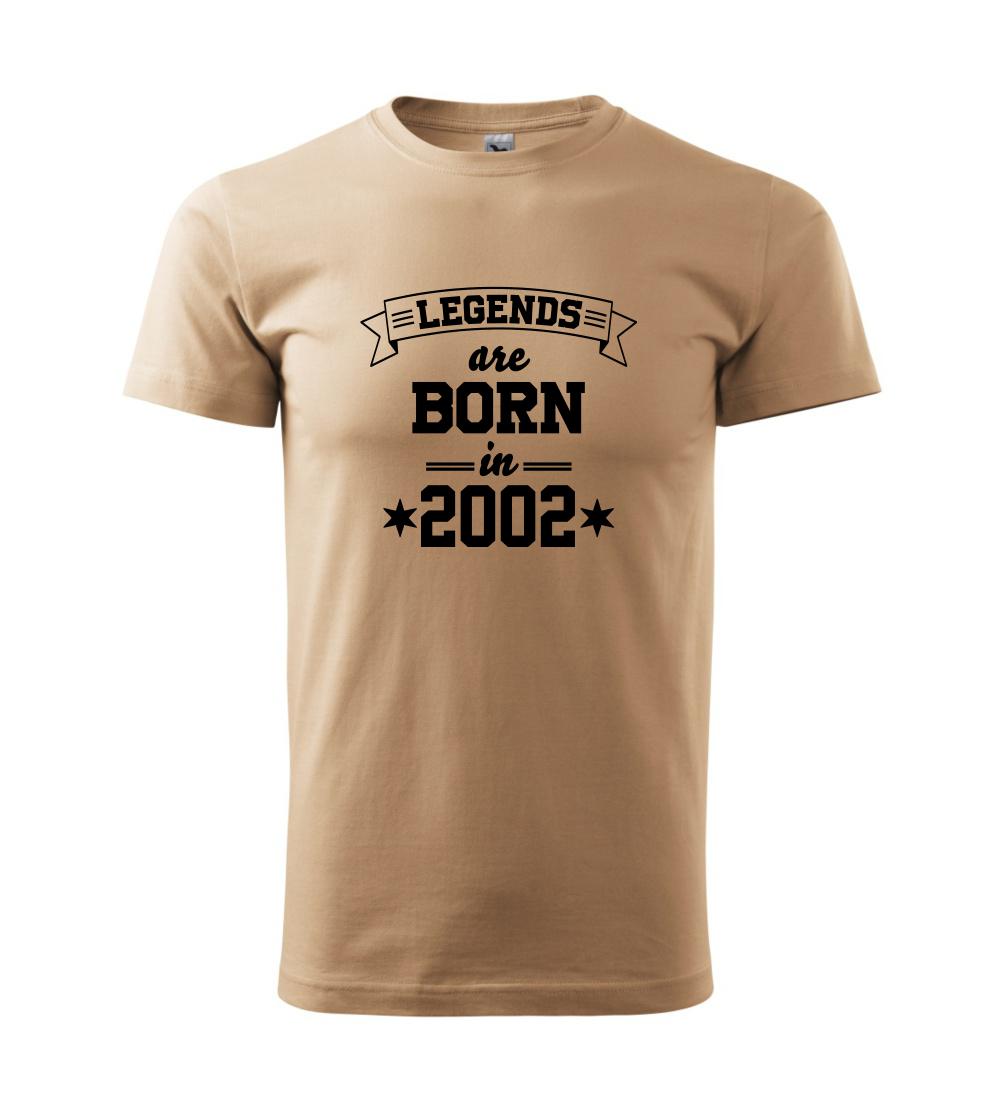 Trička s ročníkom 2002 - Legends are born in 2002 - Klasické pánske tričko vyššej gramáže