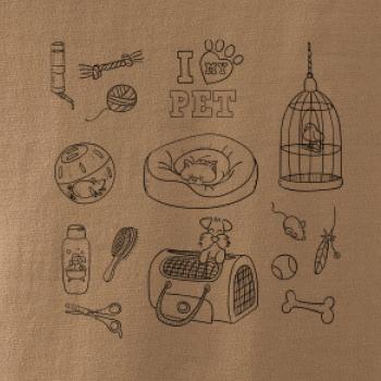 I love my pet - kreslený obrázok