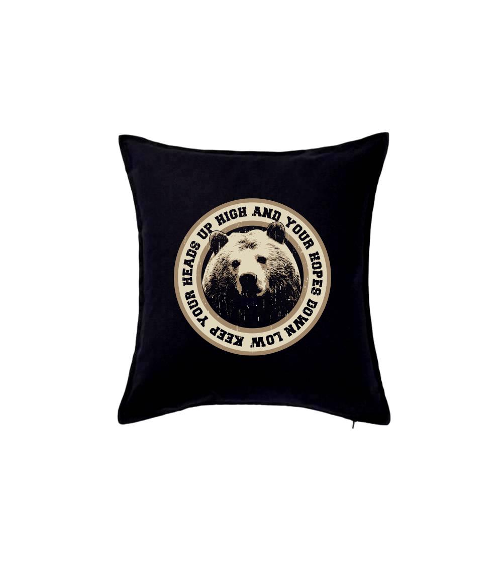 Tričká so zvieratami - Bear headsup - Vankúš 50x50