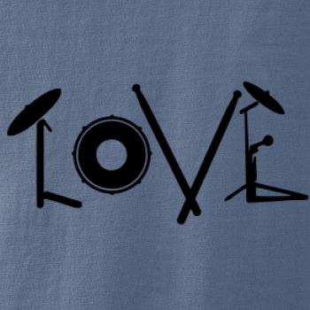 Love bubeník nápis