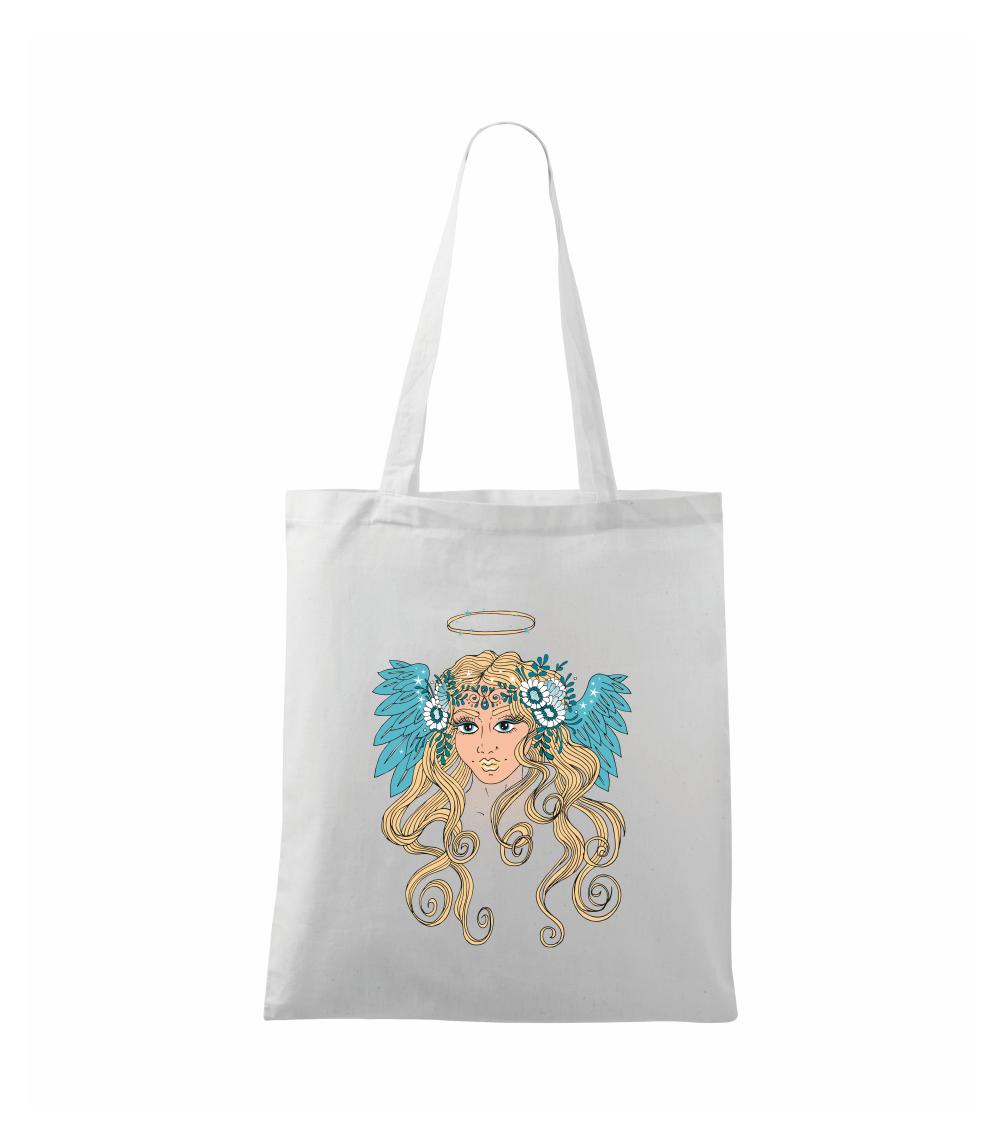 Grafické tričká - Anjel maľovaný - žena (Pecka design) - Taška bavlnená