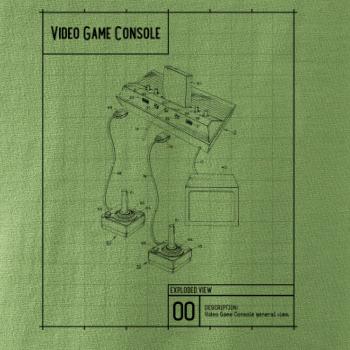 Nákres video game console s joystickom