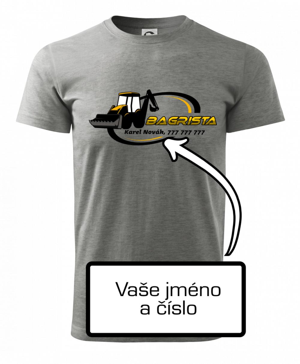 Bagrista v kruhu - vlastný nápis Bagrista v kruhu - vlastný nápis