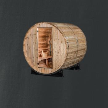 Vonkajšia sauna z boku Vonkajšia sauna z boku