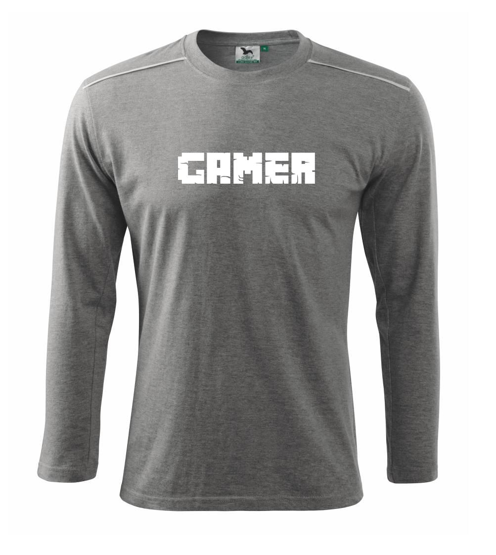 Tričká pre ajťákov - Gamer nápis - Tričko s dlhým rukávom Long Sleeve