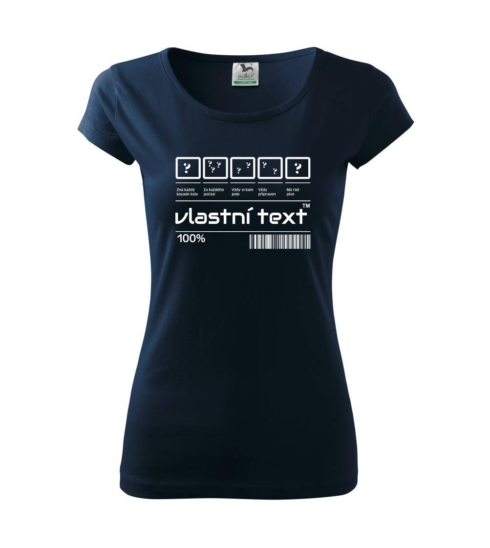 Čárový kód - Vlastní text