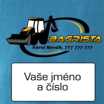 Bagrista v kruhu - vlastný nápis Bagrista v kruhu - vlastný nápis