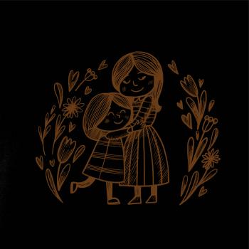 Matka a dcéra v objatí