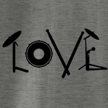 Love bubeník nápis Love bubeník nápis