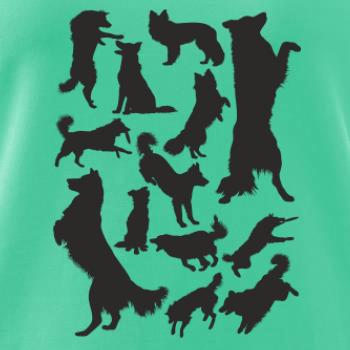 Border kólia siluety