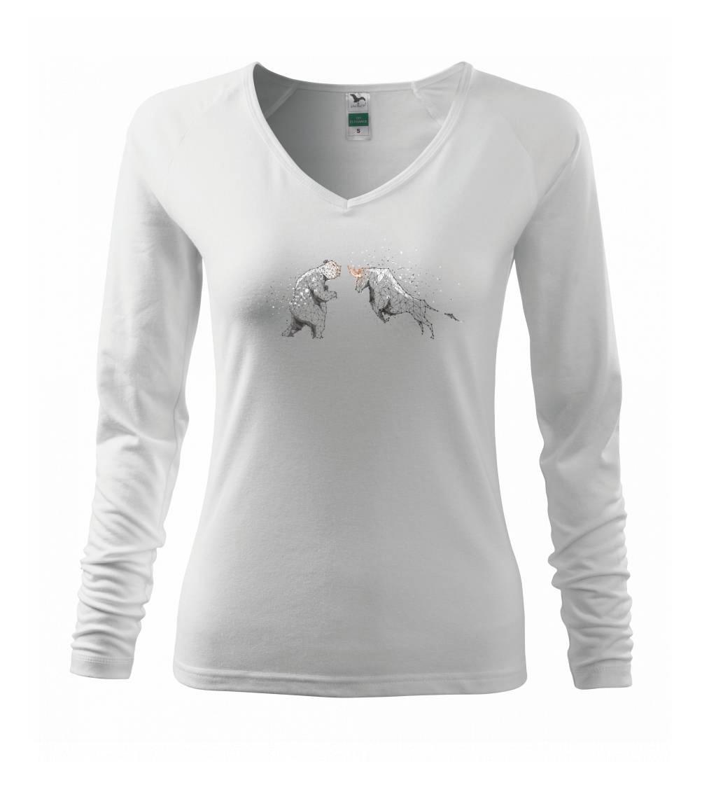 Grafické tričká - Bearish and bullish súboj - Tričko dámske Elegance