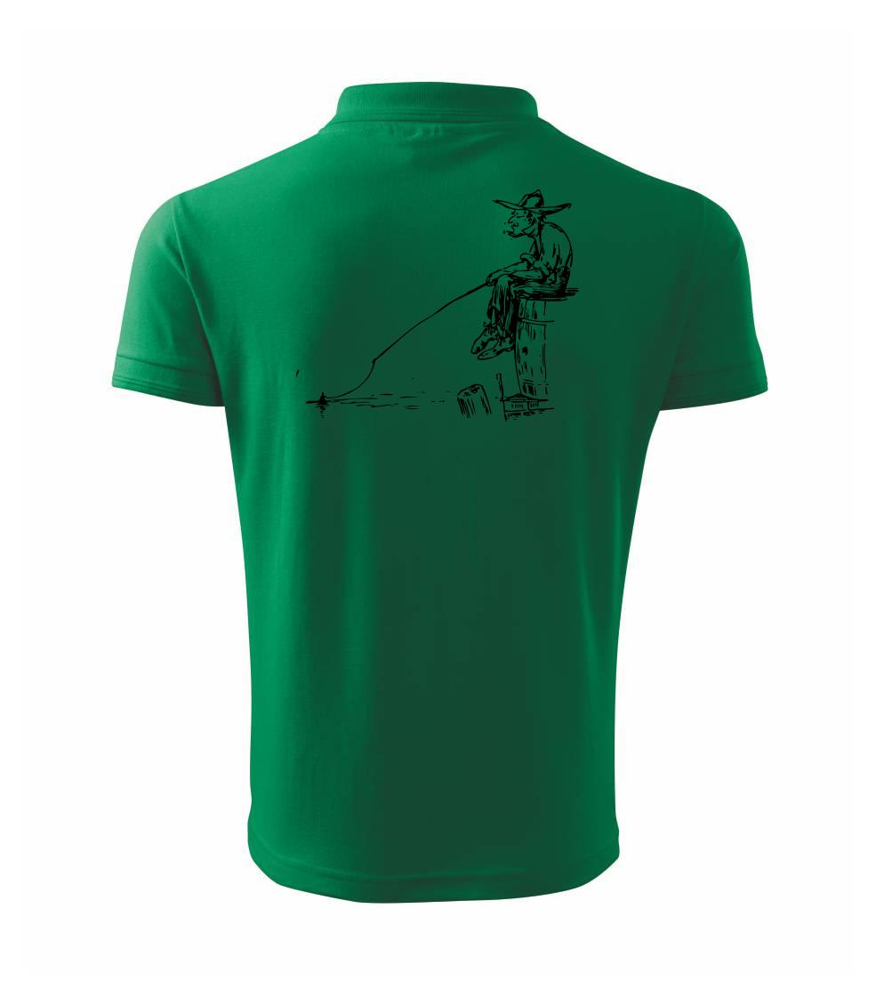 Kreslený rybár na pni Kreslený rybár na pni