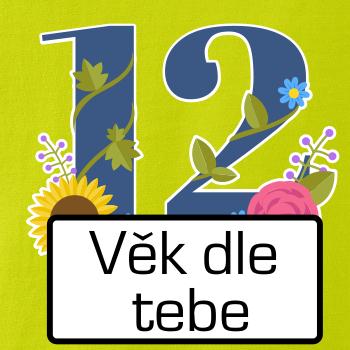 Kvetinové číslo kreslené - vlastný vek