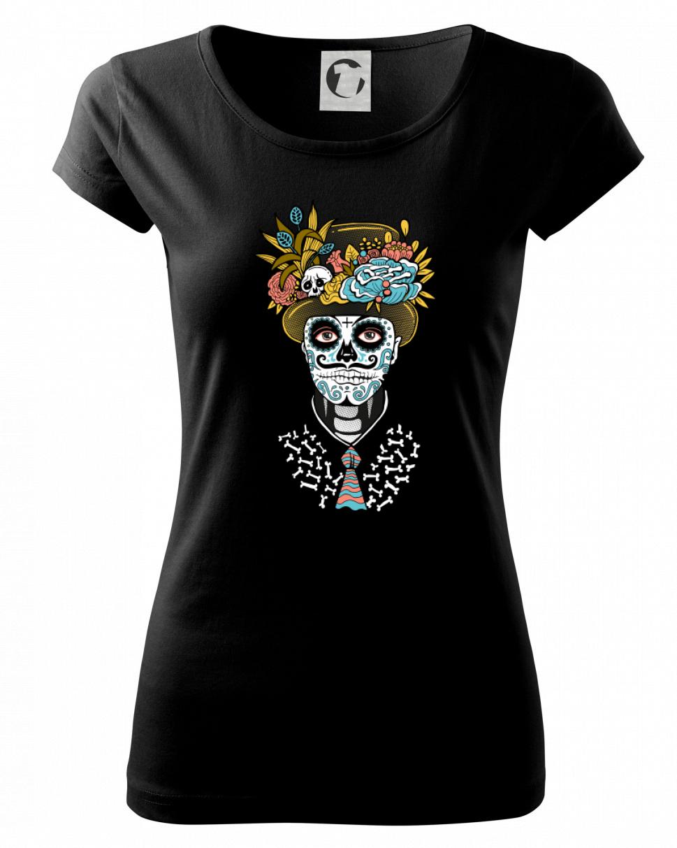 Ostatné mestá / miesta - Mexická maska - muž (Pecka design) - Dámske tričko Pure