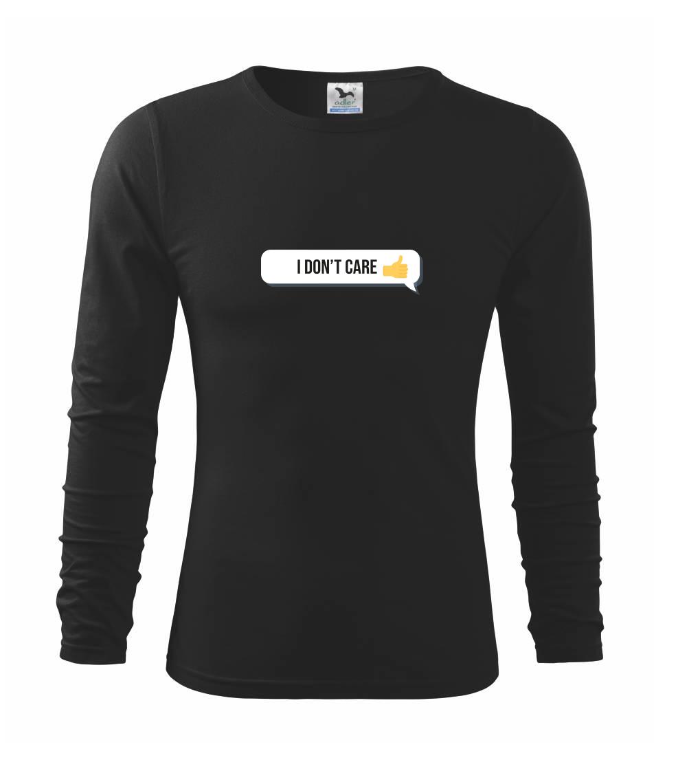 Tričká pre ajťákov - Emoji - i dont care - Tričko detské Long Sleeve