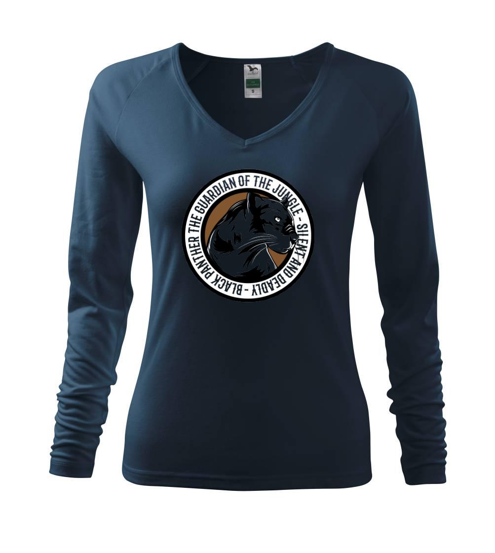 Tričká so zvieratami - Panther round - Tričko dámske Elegance