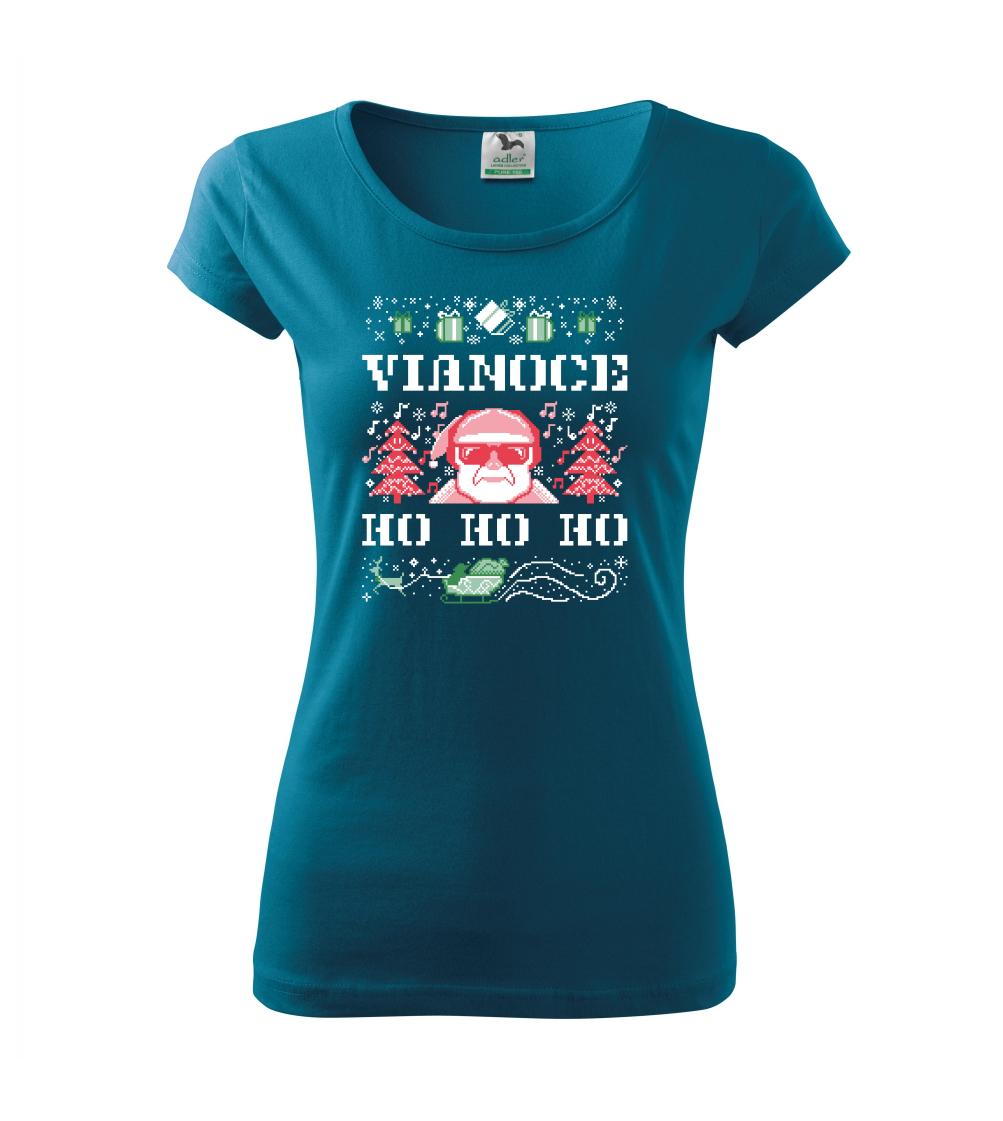 Vianočné tričká - Vianoce ho ho ho - Dámske tričko Pure