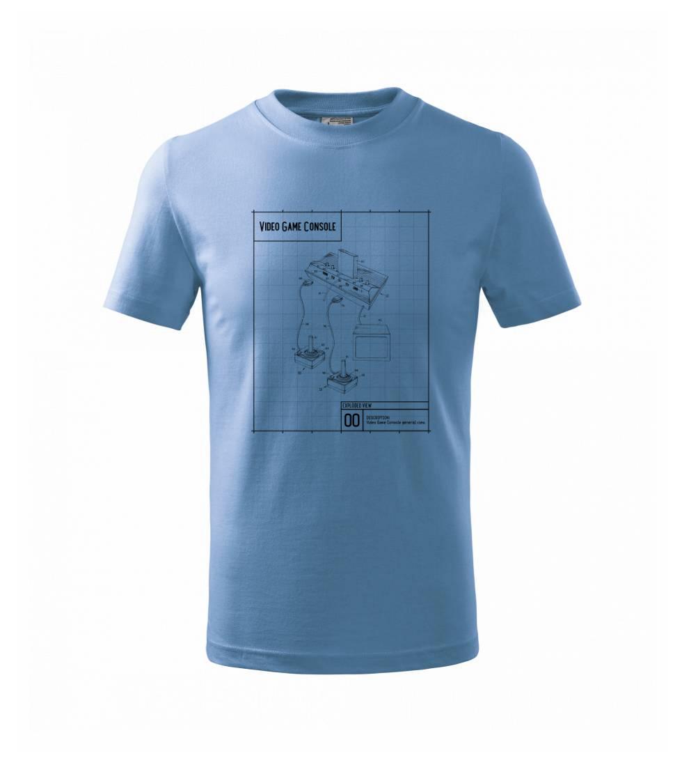 Nákres video game console s joystickom