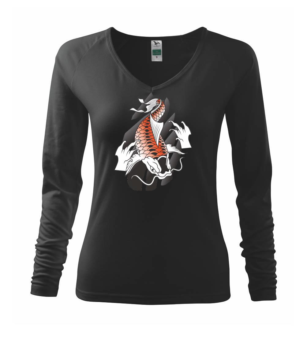 Tričká pre rybárov s potlačou - Sumec Japonský - Tričko dámske Elegance