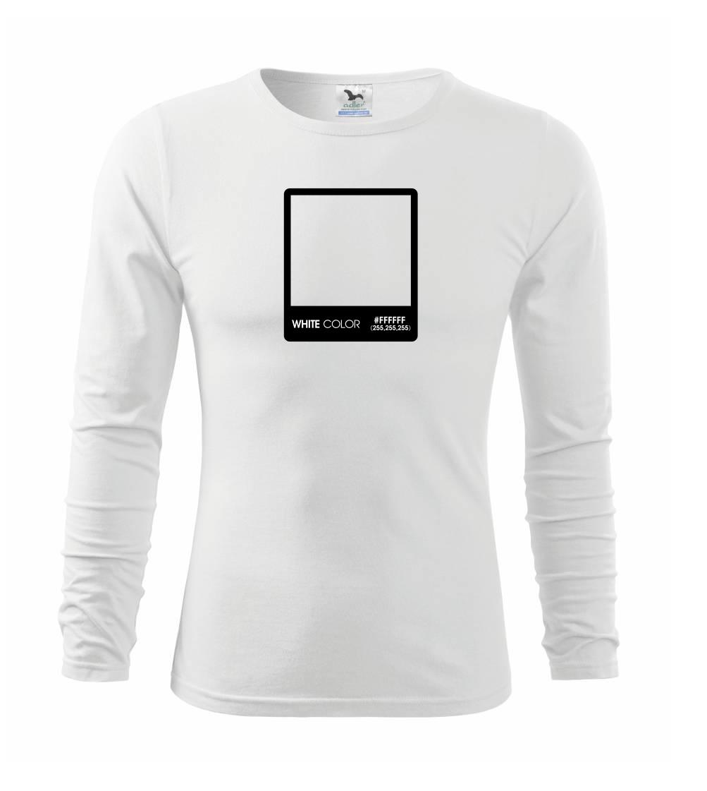 Tričká pre fotografov - RGB white - Tričko s dlhým rukávom FIT-T long sleeve