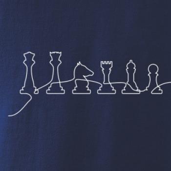 Šachové figúrky v rade - obrys