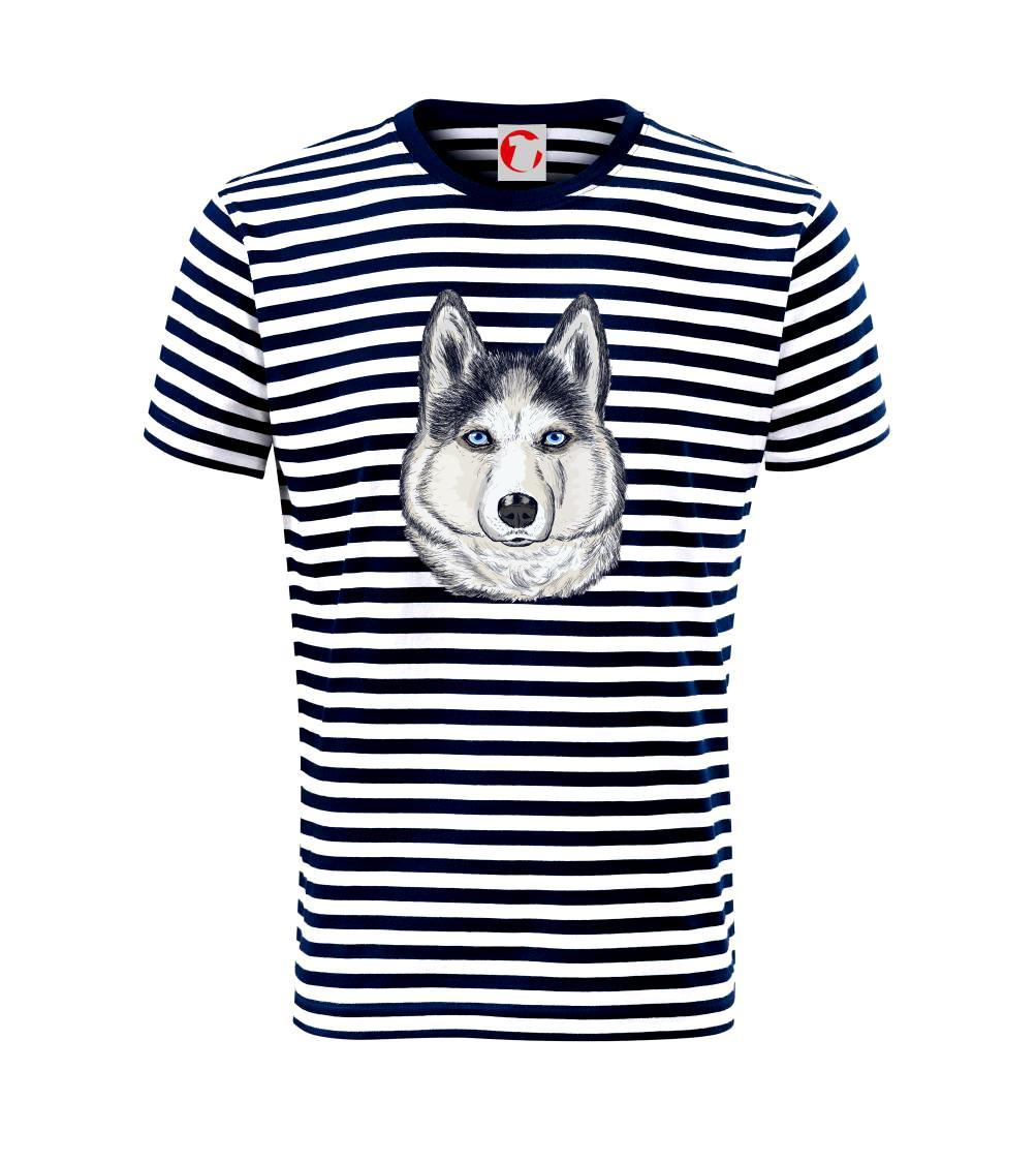 Tričká s motívom Sibírsky husky - Husky hlava - kreslený - Tričko na vodu