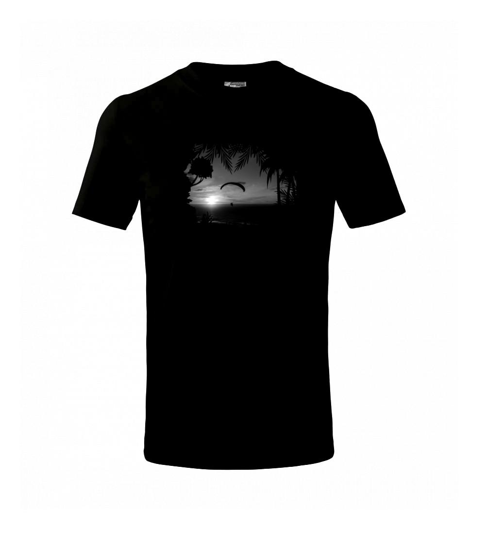 Fotka paragliding čiernobiela Fotka paragliding čiernobiela