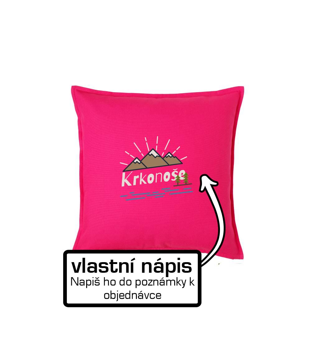 Trička pre cestovateľov - Kreslené hory - vlastné nápis - Vankúš 50x50