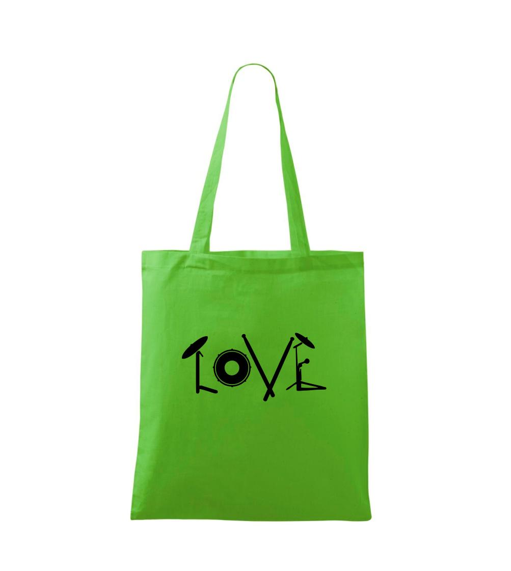 Love bubeník nápis