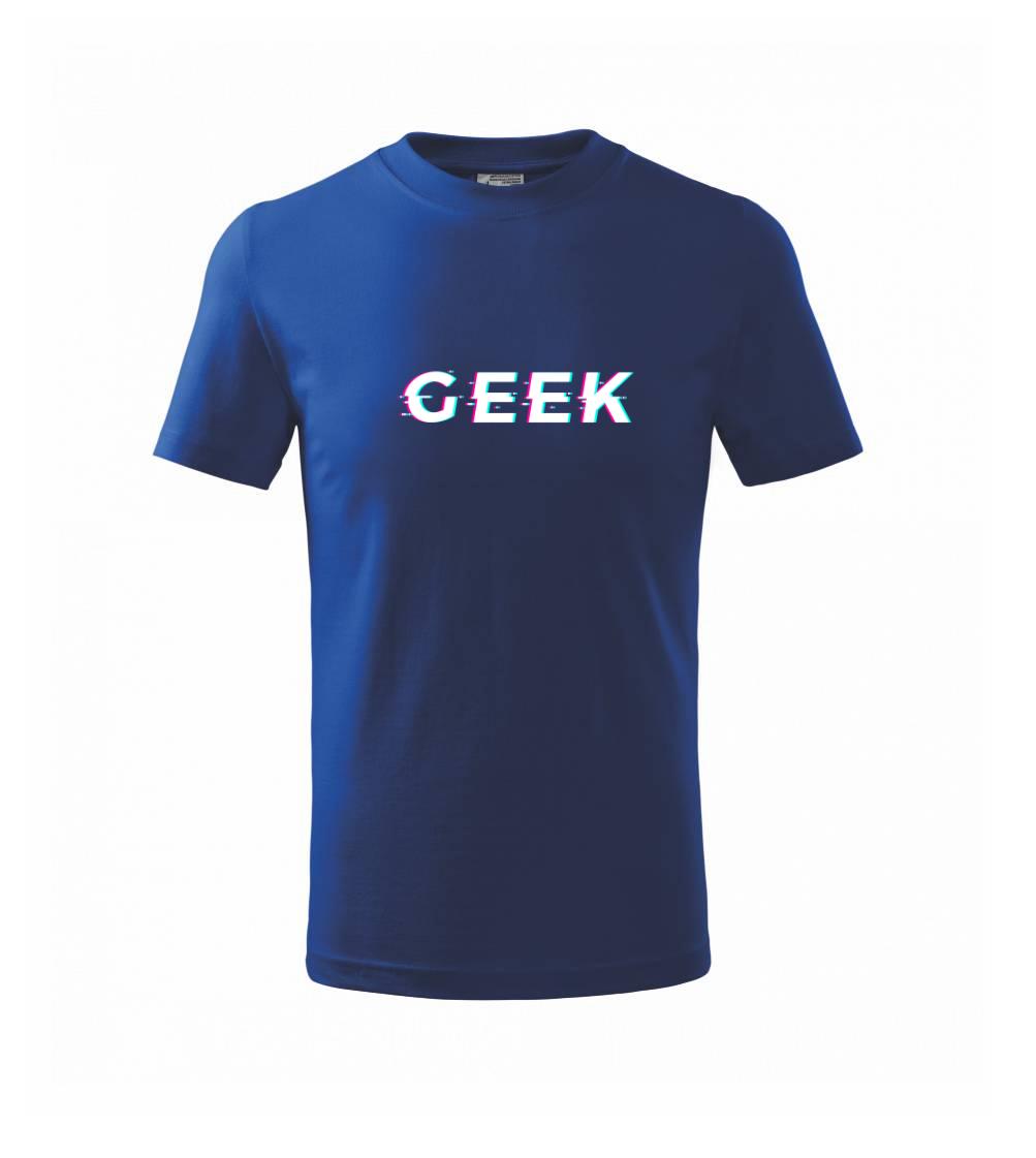 Tričká pre ajťákov - Geek nápis rozmazaný - Tričko detské bavlnené