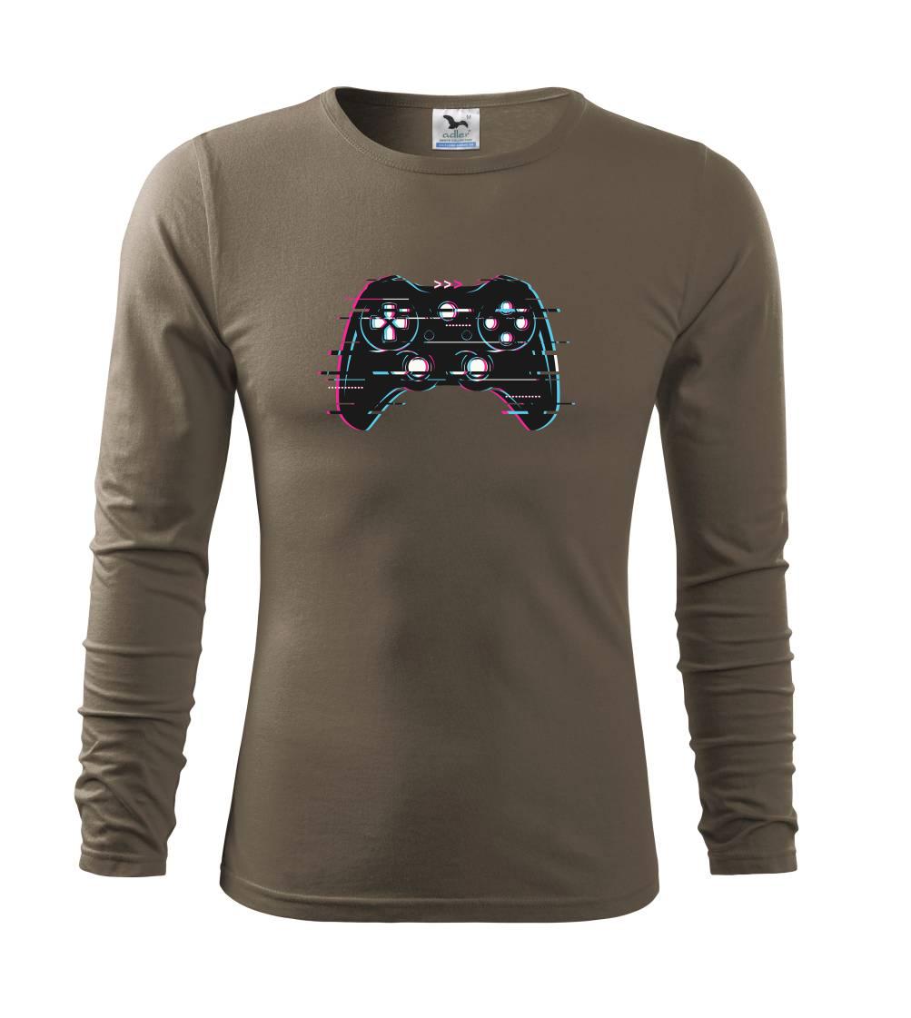 Tričká pre ajťákov - Gamer - gamepad barevný - Tričko s dlhým rukávom FIT-T long sleeve