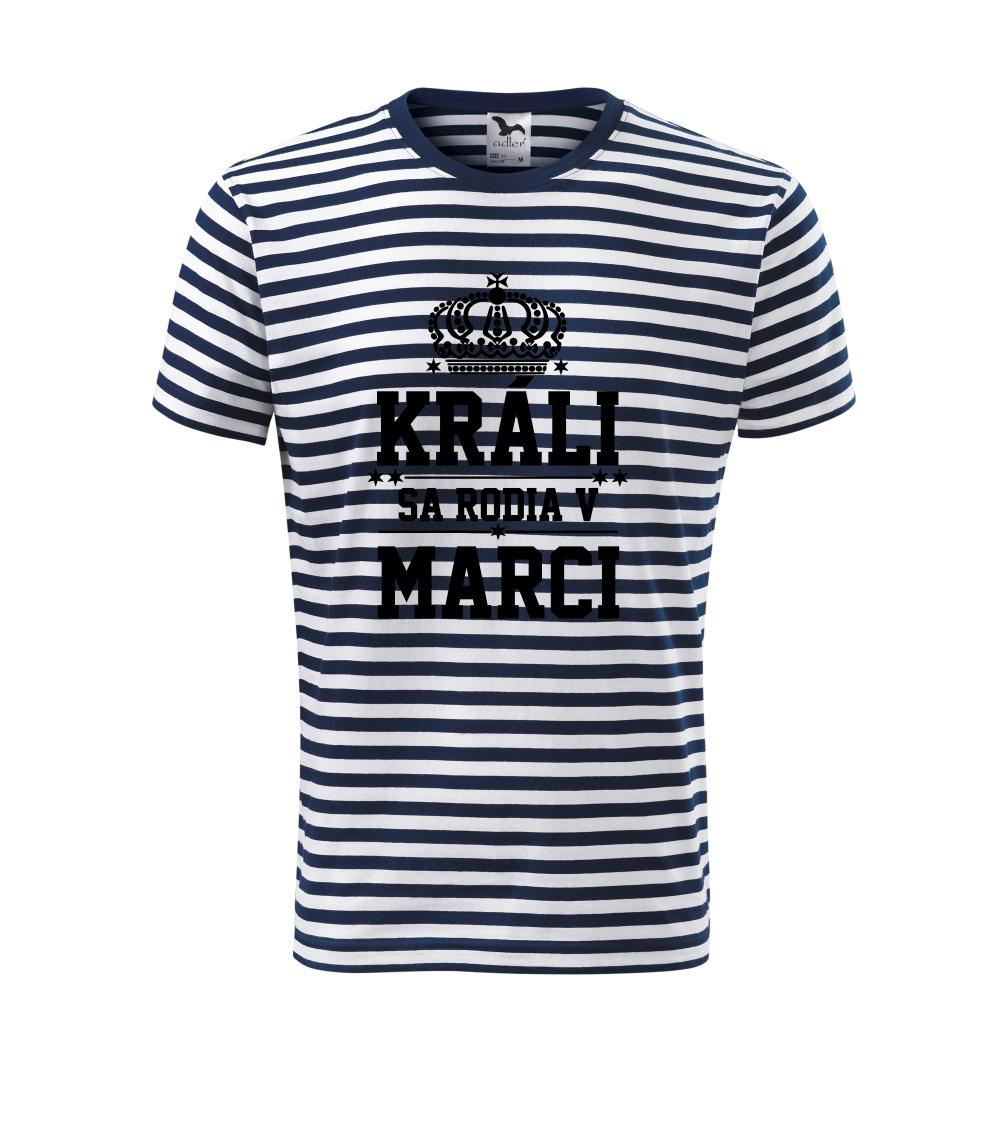 Tričká pre narodených v marci - Králi sa rodia v marci - Tričko na vodu