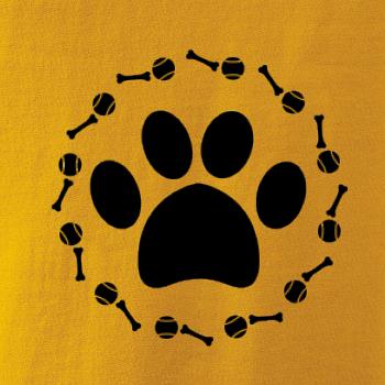 Labka lopta kosť pes