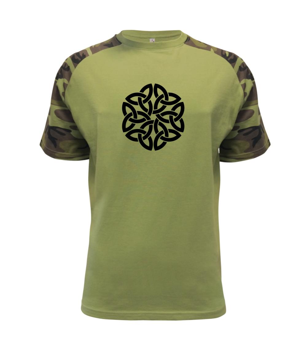 Grafické tričká - Keltský ornament - Raglan Military
