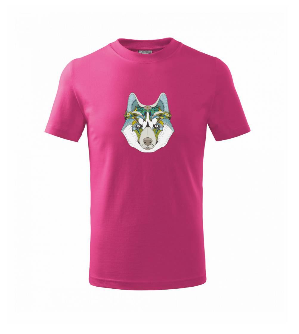Tričká s motívom Sibírsky husky - Husky zenart - Tričko detské bavlnené