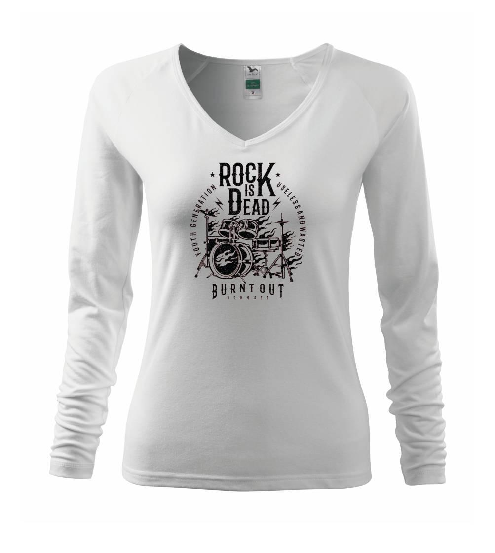 Hudobné tričká - Rock Is Dead 2 - Tričko dámske Elegance