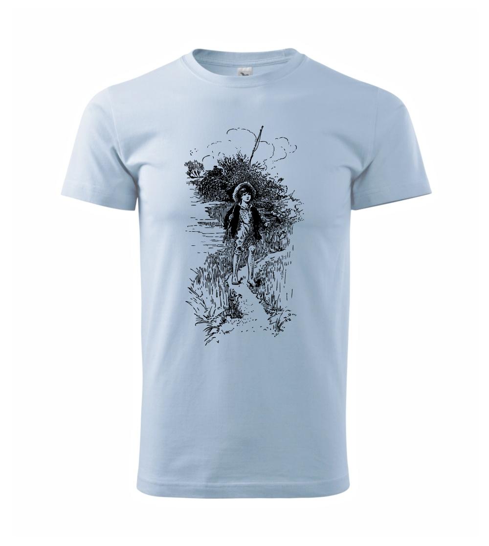 Kreslený chlapec s prútom Kreslený chlapec s prútom