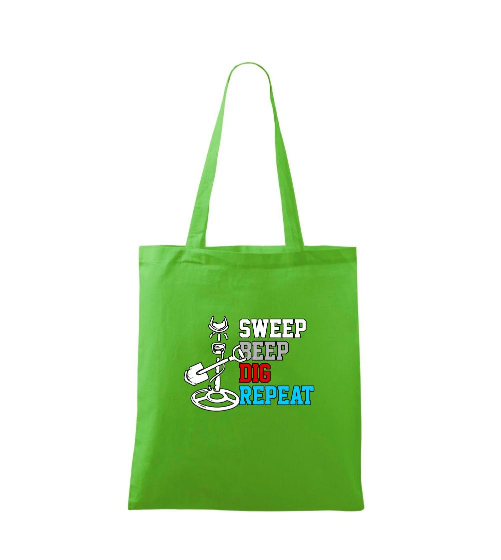 Sweep Beep Dig Repeat - Taška bavlnená