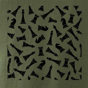 Šachové figúrky vo štvorci