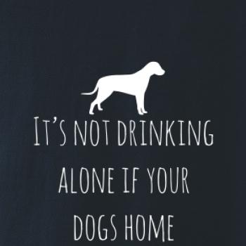 It’s not drinking alone if your dogs home