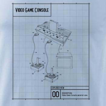 Nákres video game console s joystickom