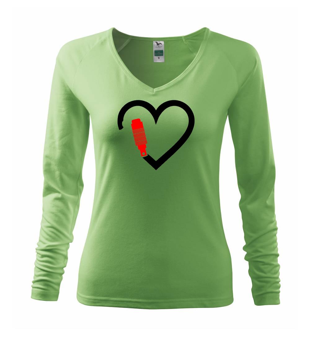 Trička pro horolezcov - Srdce horolezec - Tričko dámske Elegance