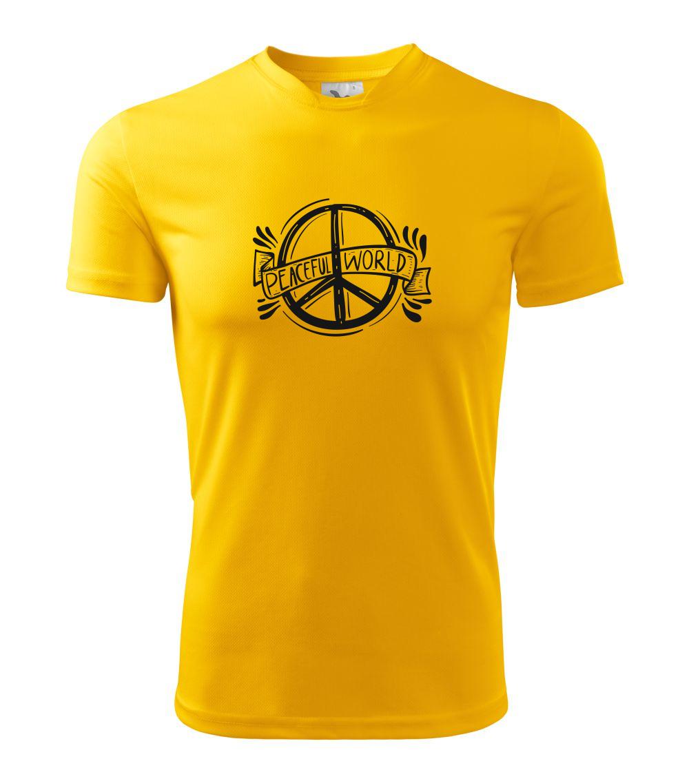 Grafické tričká - Peaceful world logo - Detské tričko športové