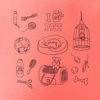 I love my pet - kreslený obrázok