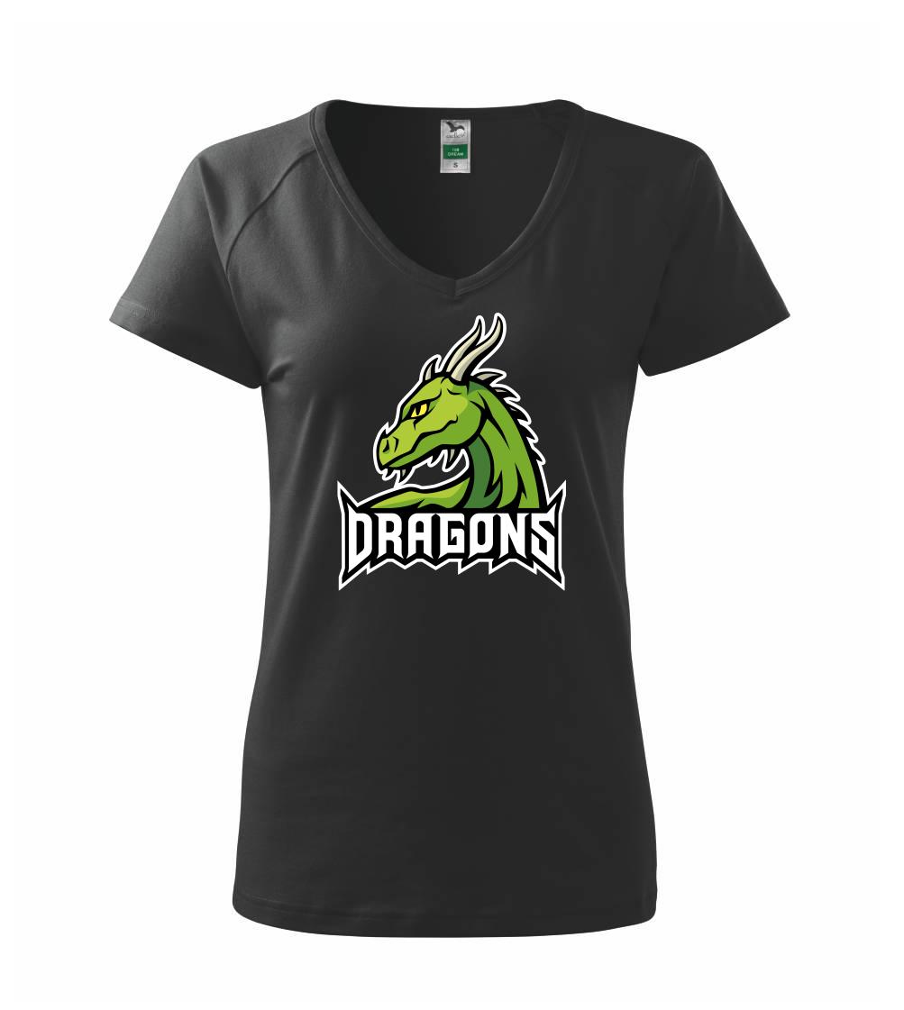 Tričká pre športovcov - Dragons - logo týmu zelená (Hana-creative) - Tričko dámske Dream