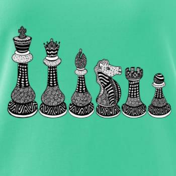 Šachové figúrky v rade - kreslené Šachové figúrky v rade - kreslené