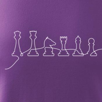 Šachové figúrky v rade - obrys