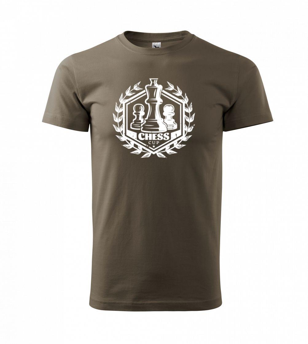 Tričká a mikiny so spoločenskými hrami  - Chess cup - pohár - Tričko extra veľké  (5-8XL)