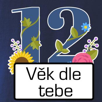 Kvetinové číslo kreslené - vlastný vek Kvetinové číslo kreslené - vlastný vek