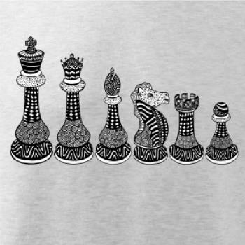 Šachové figúrky v rade - kreslené Šachové figúrky v rade - kreslené